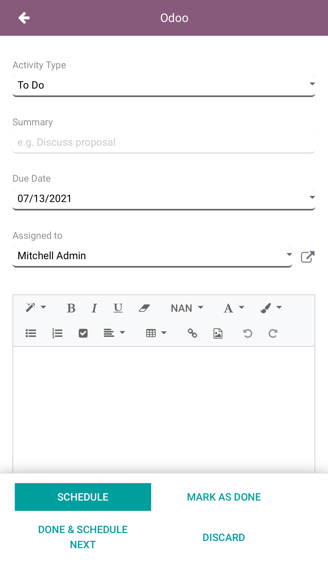 使用VoIP仪表板安排电话、会议或电子邮件等活动